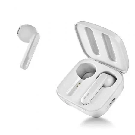 NGS Ártica Move Auriculares Bluetooth 5.3 True Wireless, Blanco, Estuche Carga 400mAh (28h Autonomía), Reducción Ruido ENC, Sensor Táctil, Almohadillas S/M/L, ARTICAMOVEWHITE